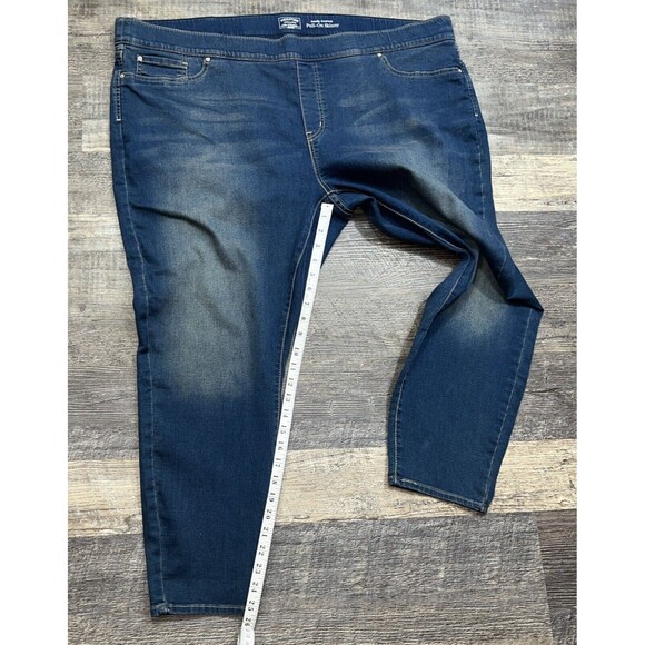 Levi Strauss Signature Gold Women's Pull-On Skinny Stretch Blue Jeans Size 28S - Picture 11 of 12